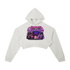Cropped hoodie adjustable drawstring hood