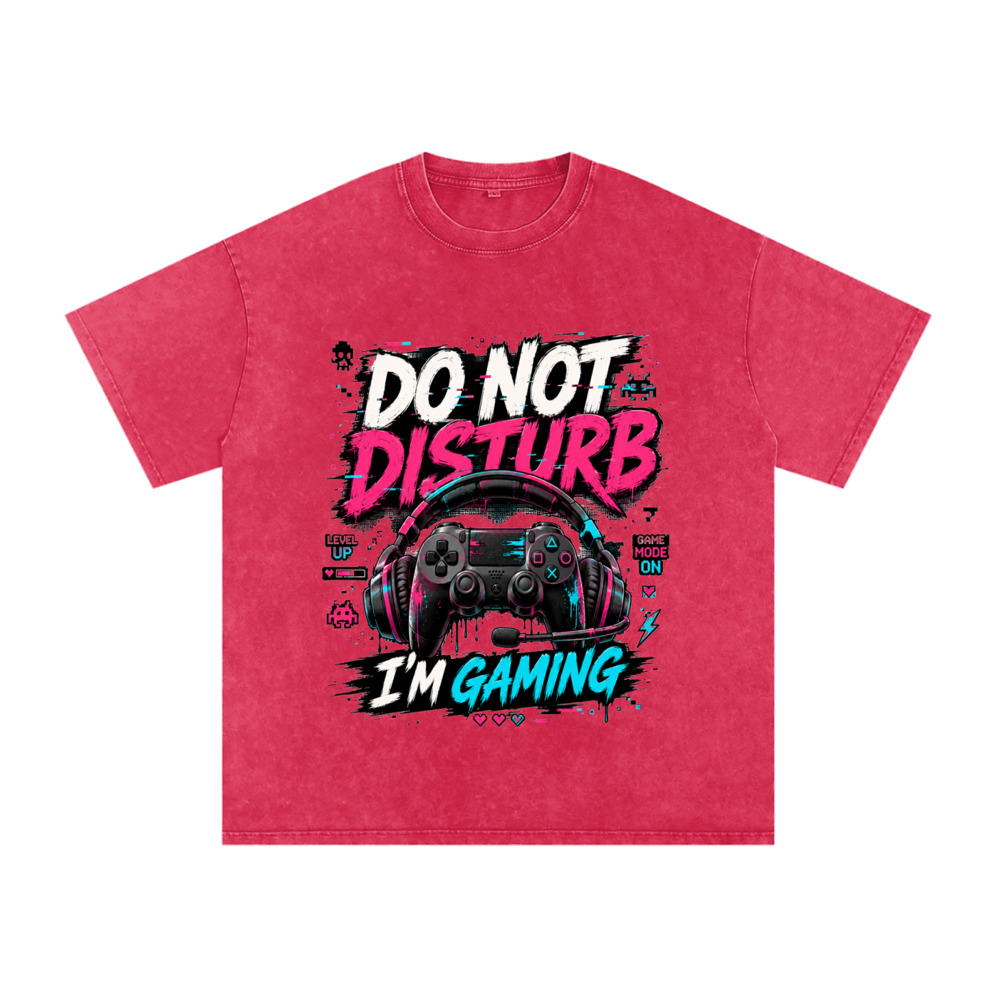 Gaming Vintage Snow-Wash Oversized Tee
