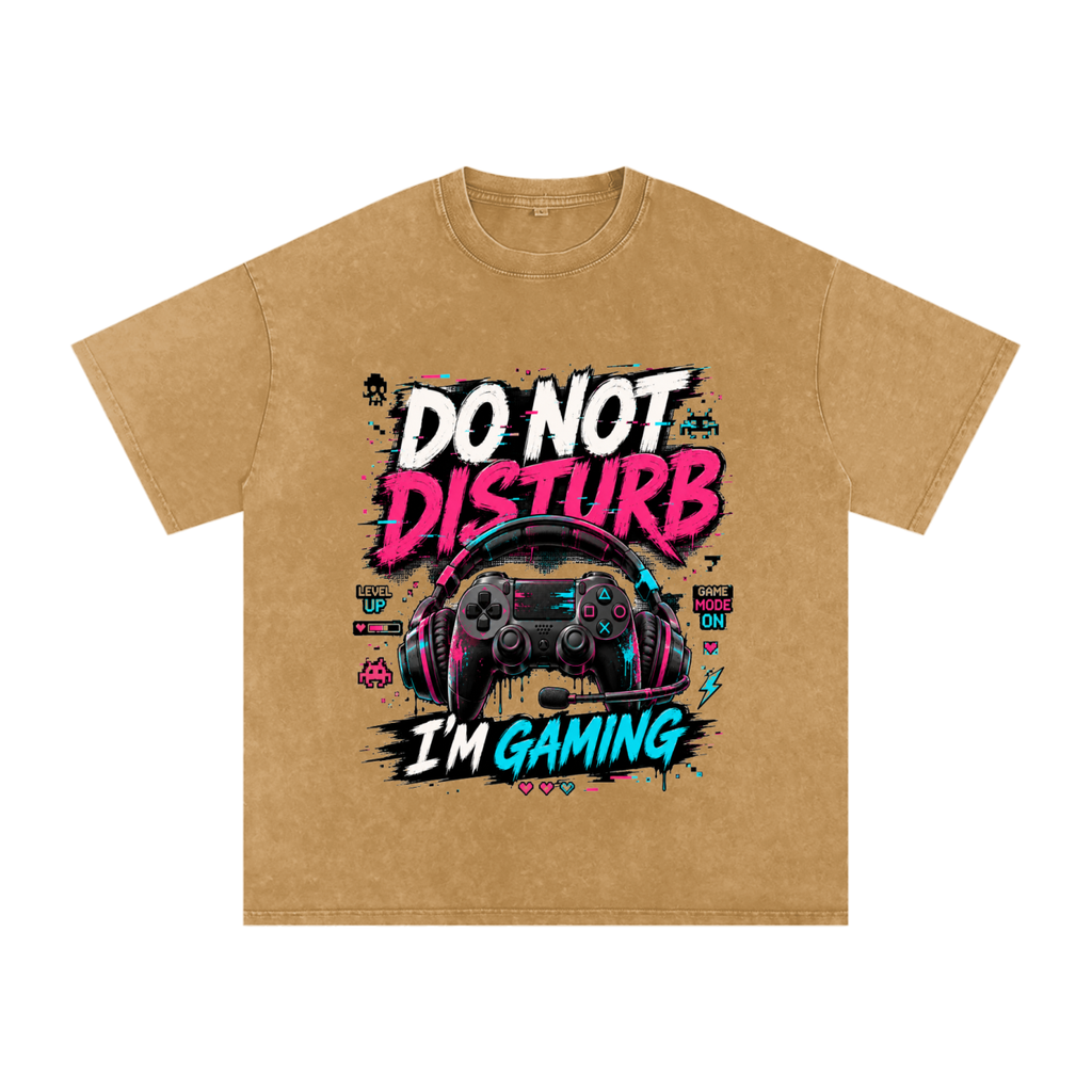 Gaming Vintage Snow-Wash Oversized Tee