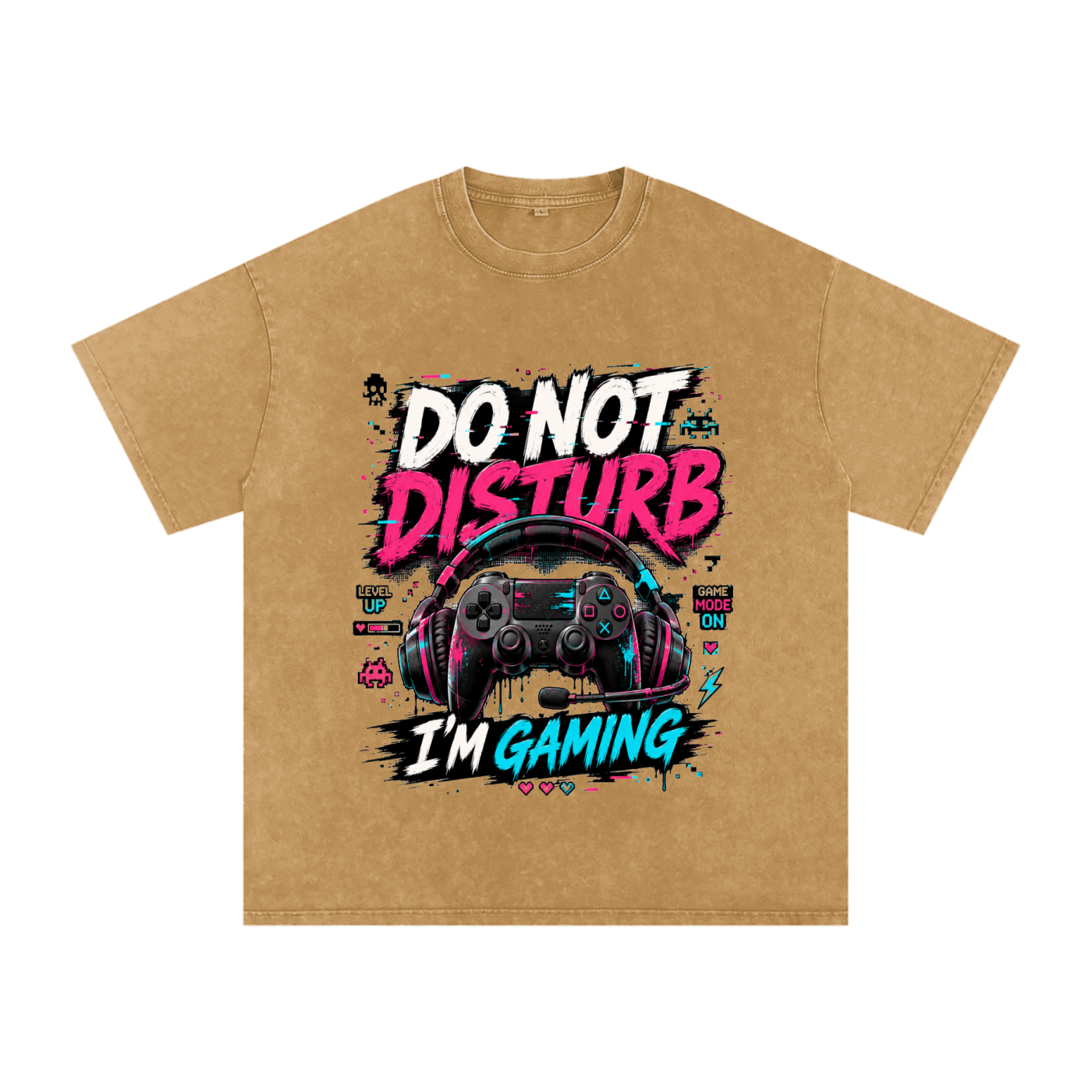 Gaming Vintage Snow-Wash Oversized Tee