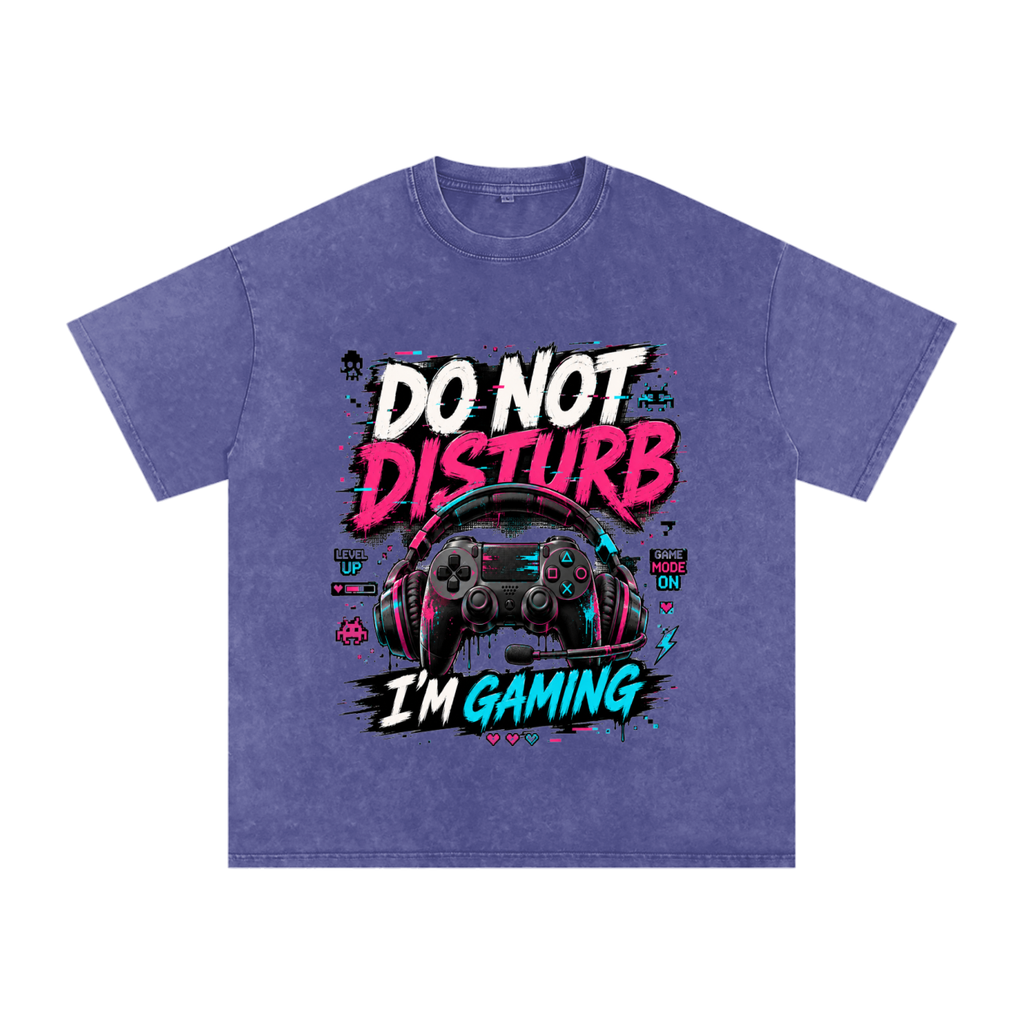 Gaming Vintage Snow-Wash Oversized Tee