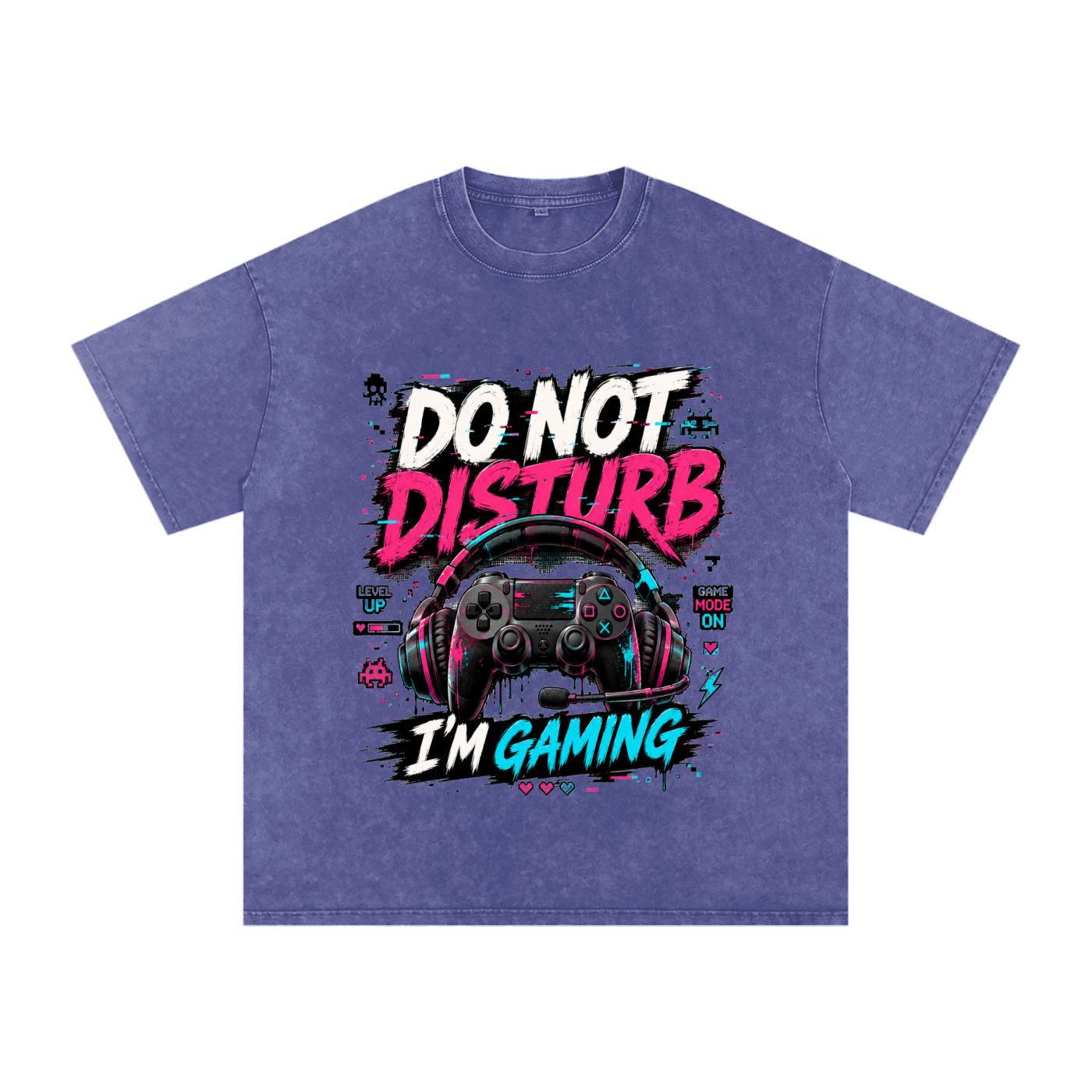 Gaming Vintage Snow-Wash Oversized Tee