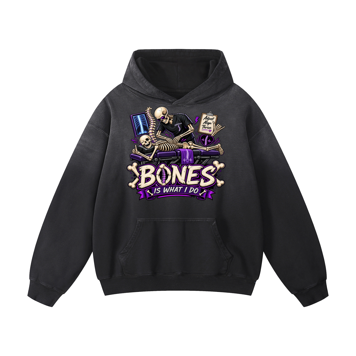 Skeleton Vibes Oversized Hoodie