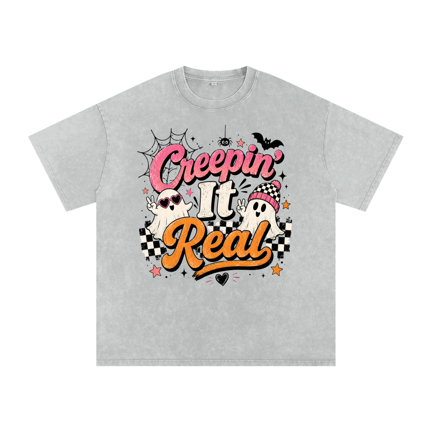 Snow Washed Oversized Cotton T-Shirt