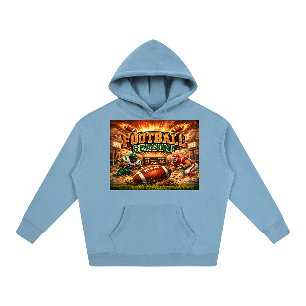 "Football" Oversize Fleeced Hoodie