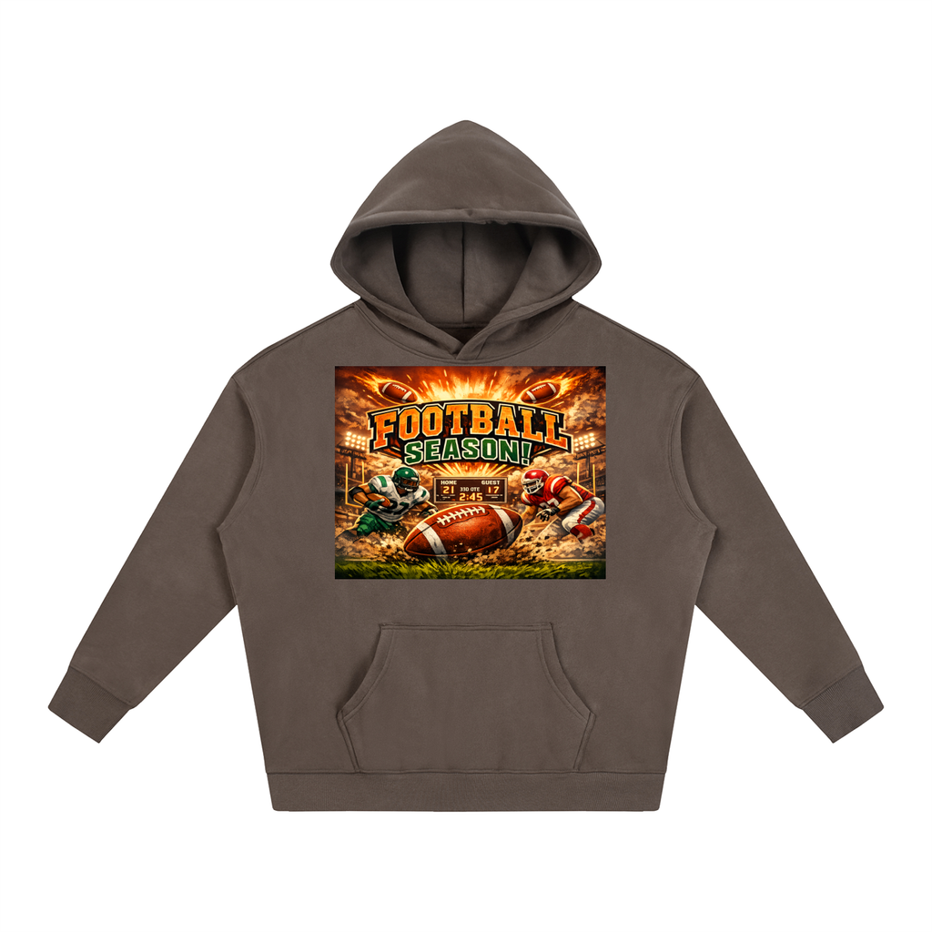"Football" Oversize Fleeced Hoodie