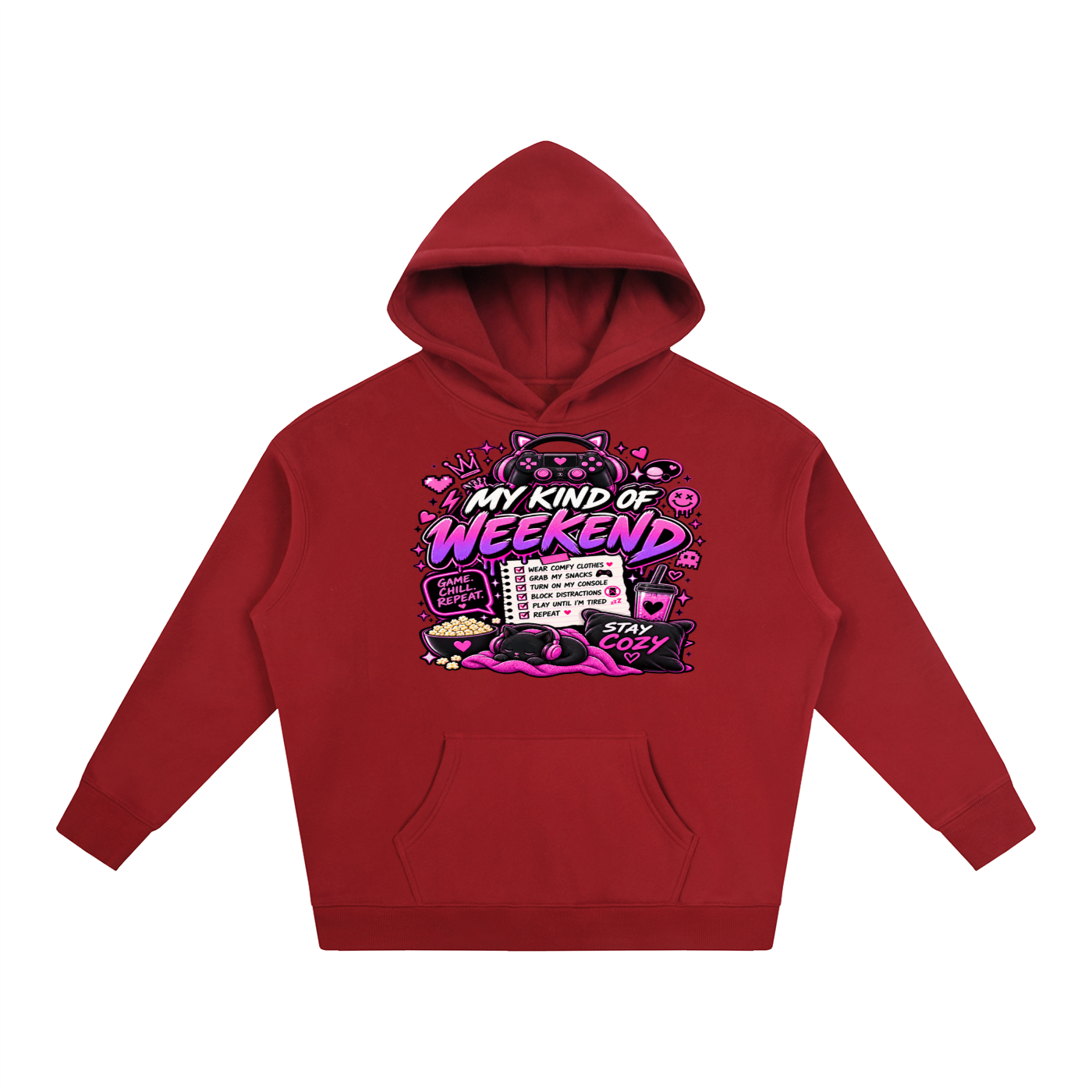 My Type of Wknd Cozy Oversized Hoodie