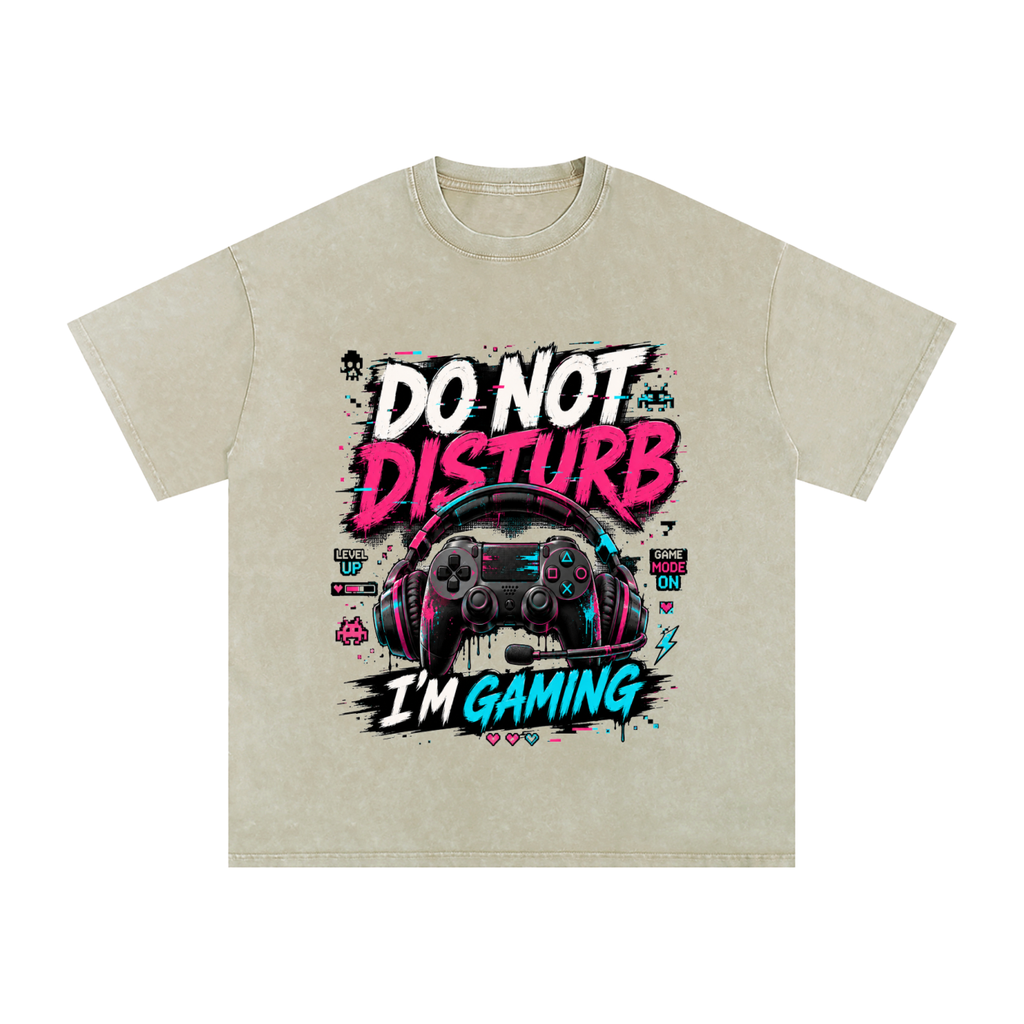 Gaming Vintage Snow-Wash Oversized Tee
