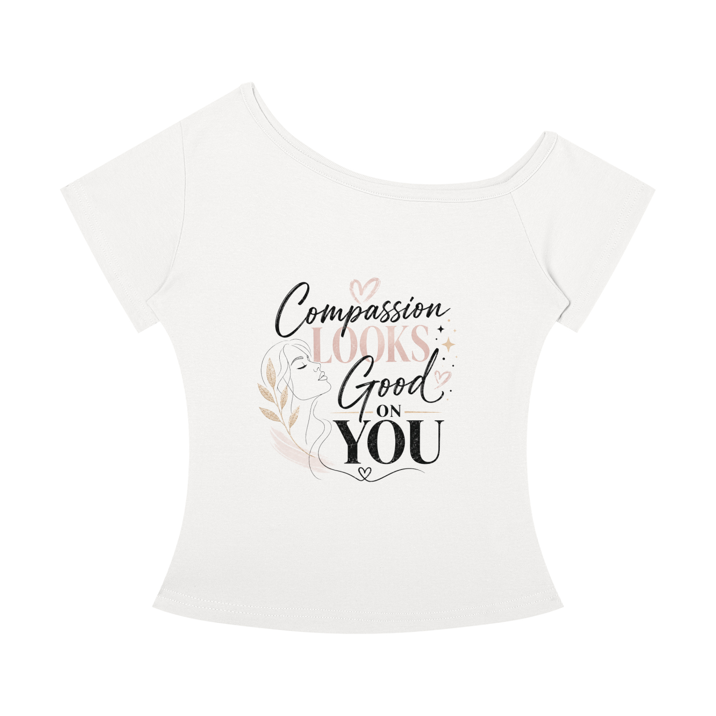 "Looking Good" Women’s Off-the-Shoulder T-Shirt