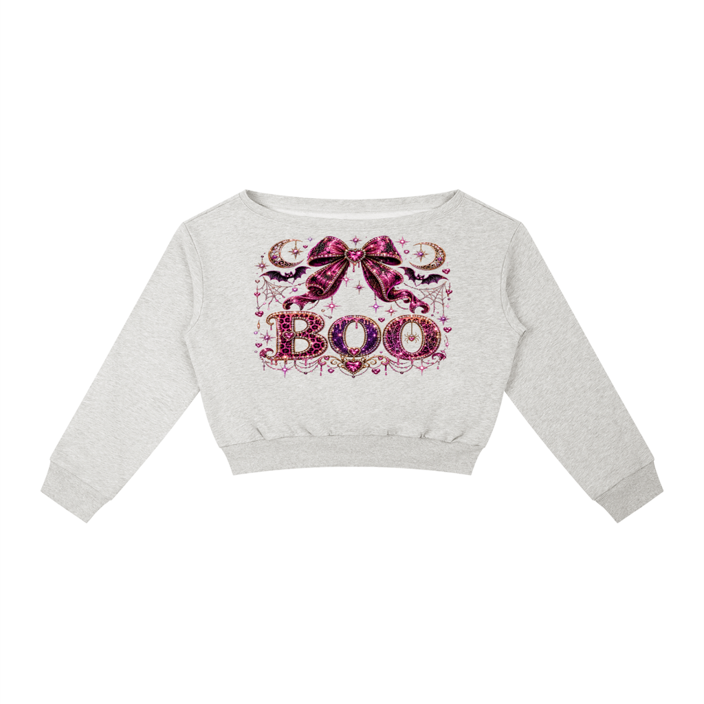 BOO Women's Off-Shoulder Sweatshirt
