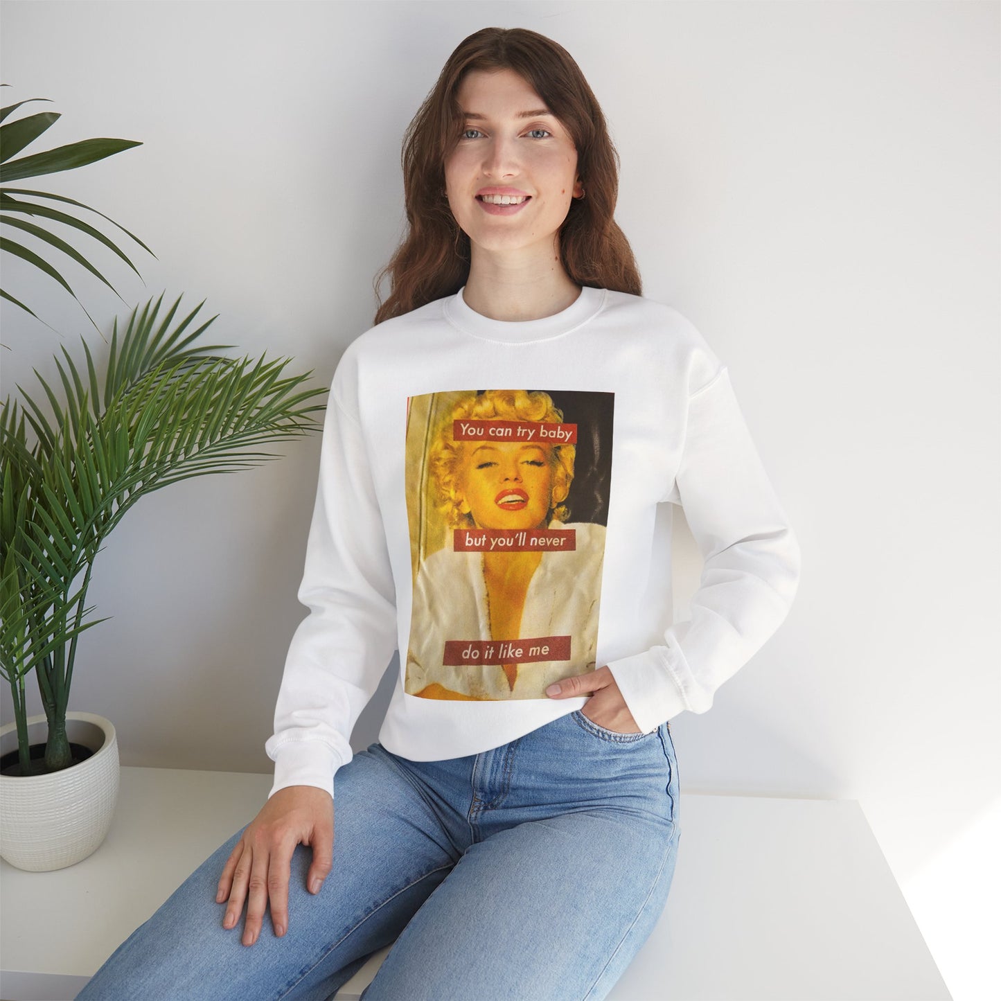 Marilyn Monroe Quote Crewneck Sweatshirt | Vintage Style, Unisex Sweatshirt, Cozy Fall Wear, Pop Culture Gift, Nostalgic Fashion