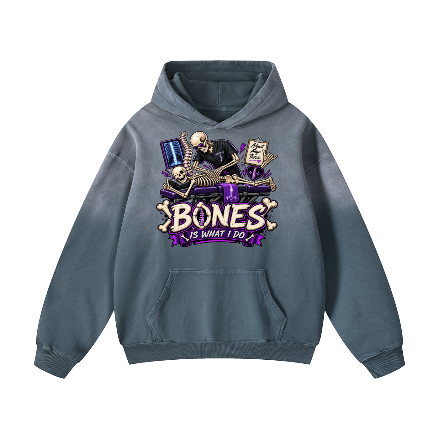 Skeleton Vibes Oversized Hoodie