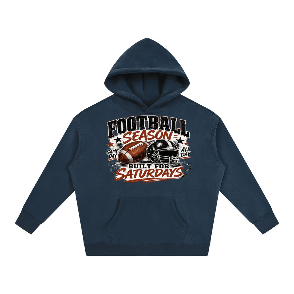 "Football " Oversize Fleeced Hoodie