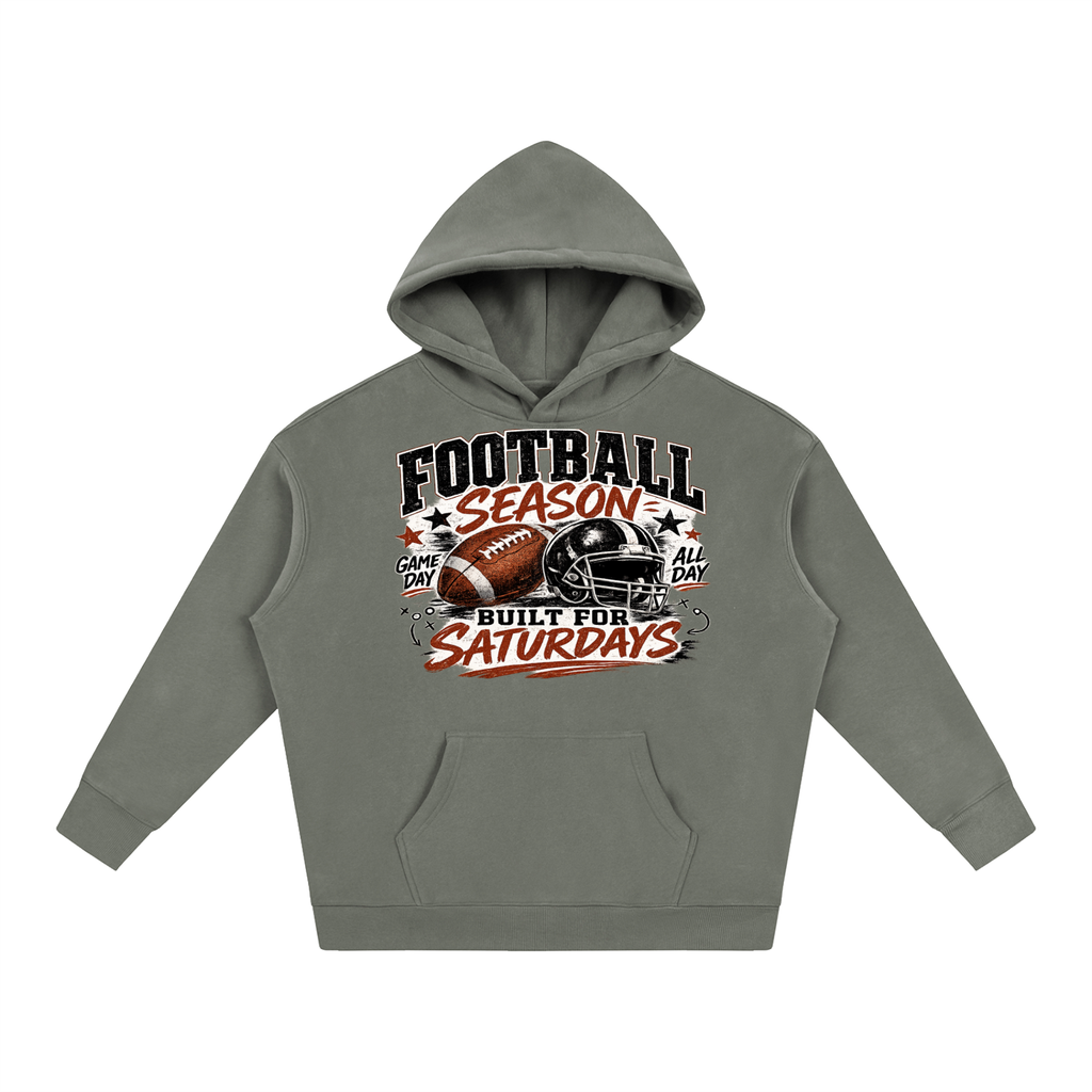 "Football " Oversize Fleeced Hoodie