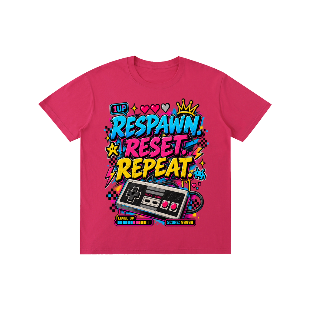 Respawn. Reset. Repeat. Gamer tee