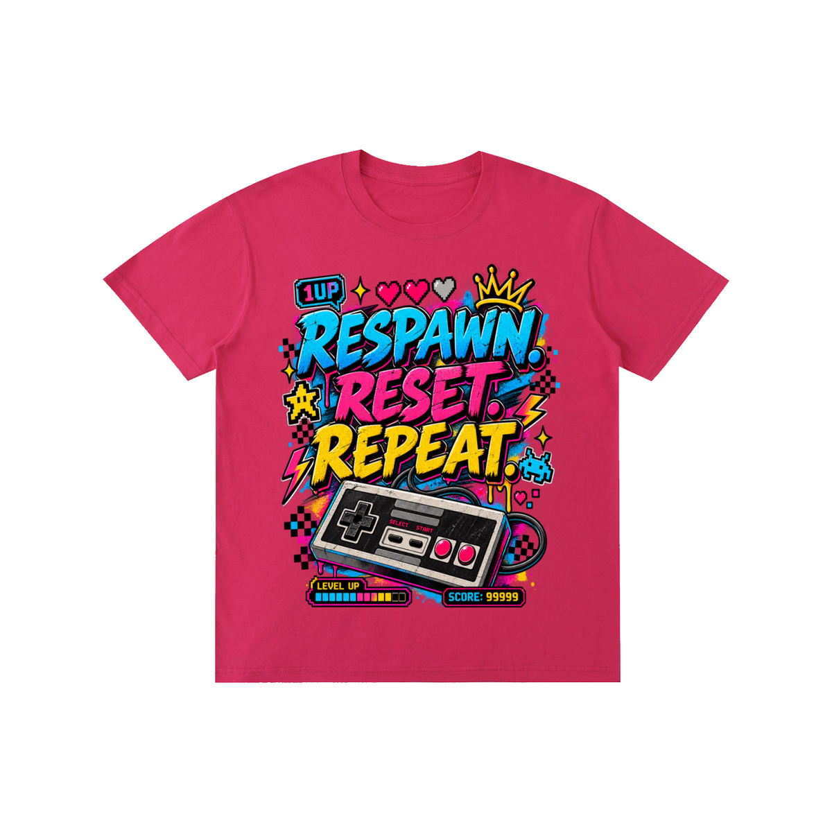 Respawn. Reset. Repeat. Gamer tee