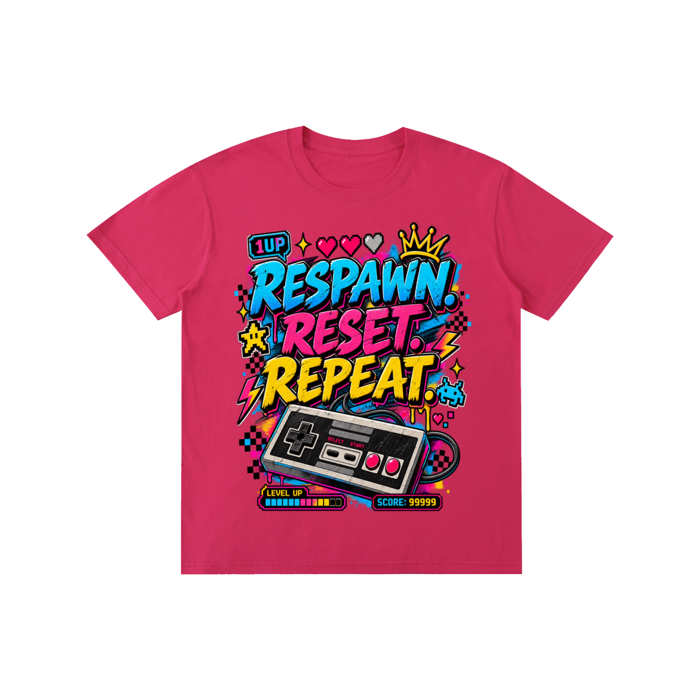Respawn. Reset. Repeat. Gamer tee