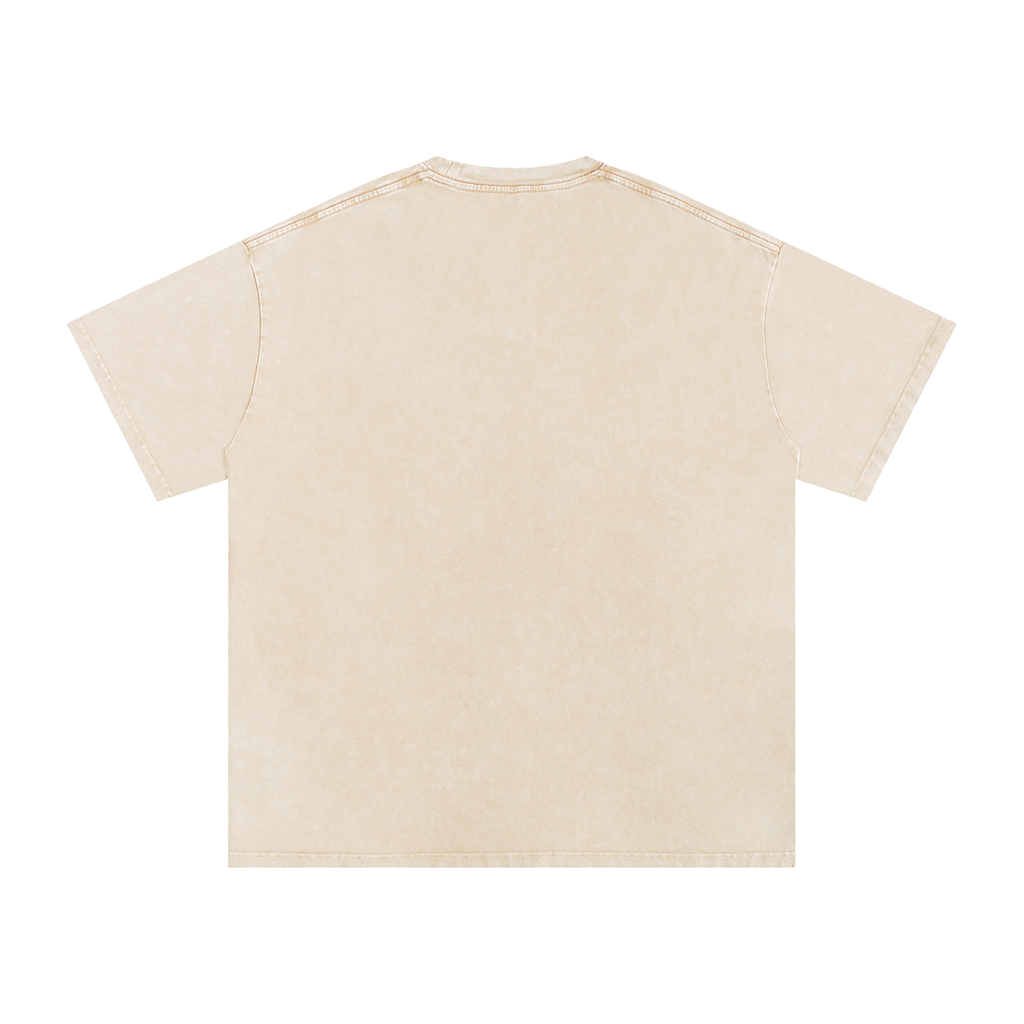 "Creeping" Snow Washed Oversized Cotton T-Shirt