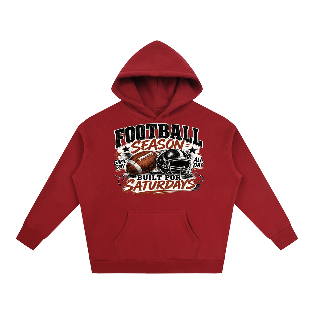"Football " Oversize Fleeced Hoodie