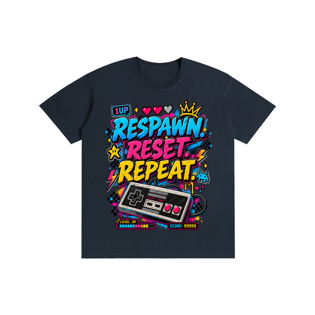 Respawn. Reset. Repeat. Gamer tee