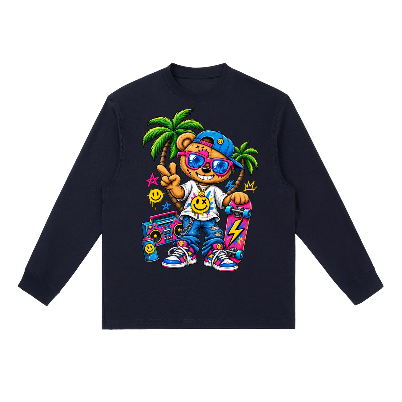 "Peace teddy" Long-Sleeve T-Shirt