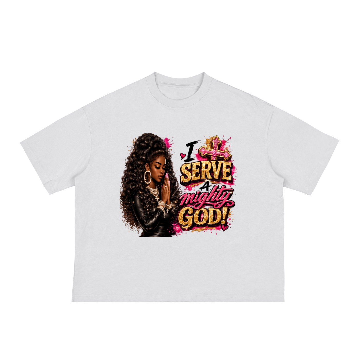 "Mighty GOD" Classic Loose Boxy Tee