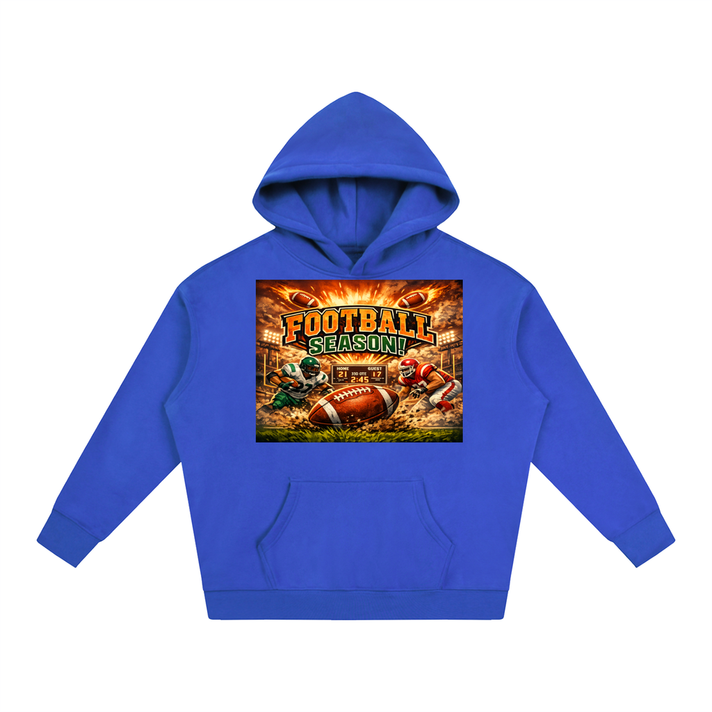 "Football" Oversize Fleeced Hoodie