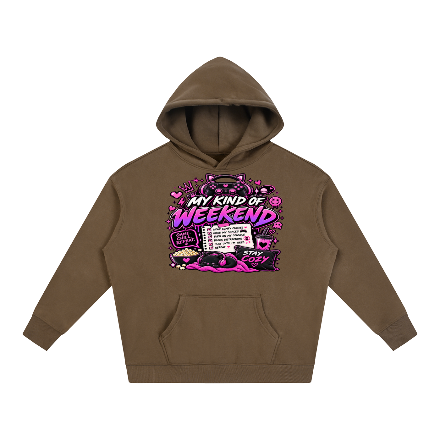 My Type of Wknd Cozy Oversized Hoodie