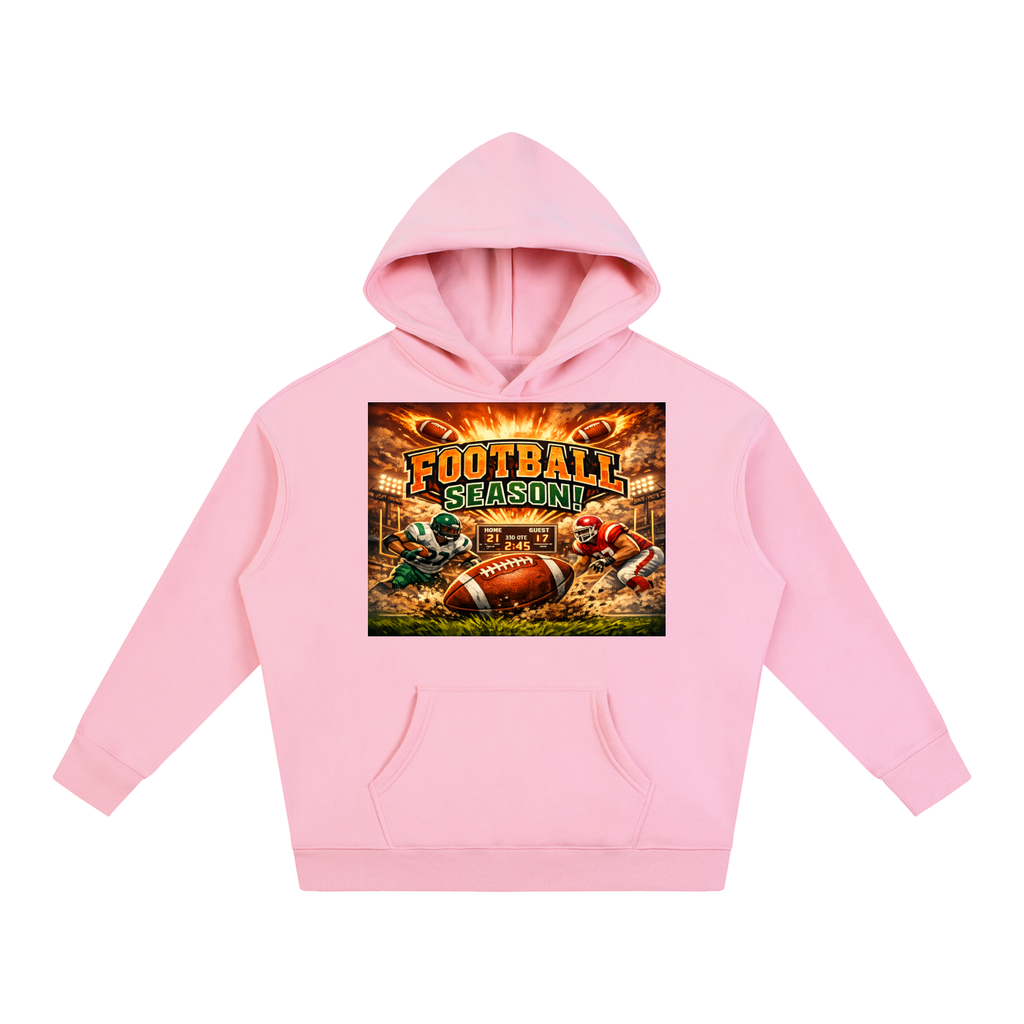 "Football" Oversize Fleeced Hoodie