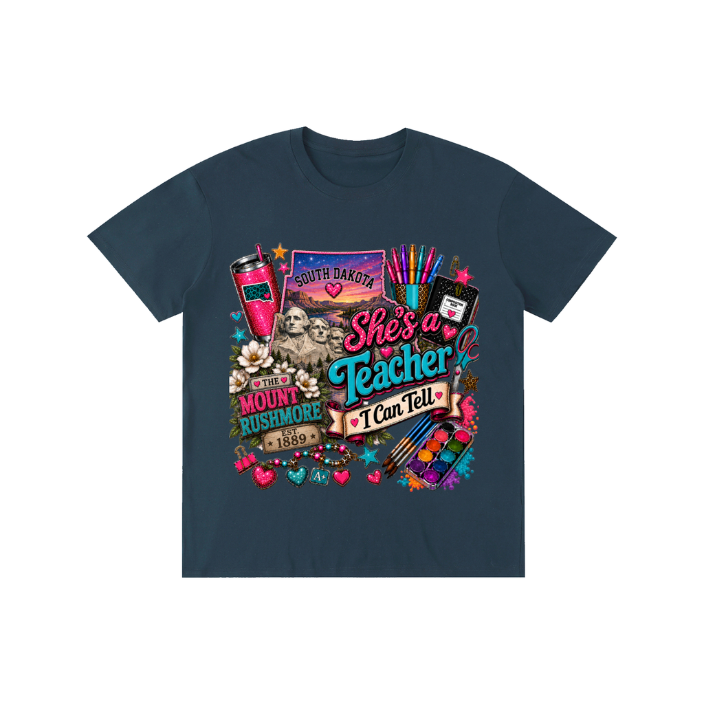 South Dakota "She's a teacher" unisex t-shirt
