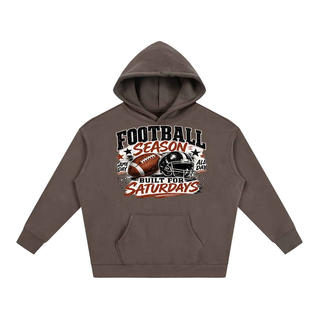 "Football " Oversize Fleeced Hoodie