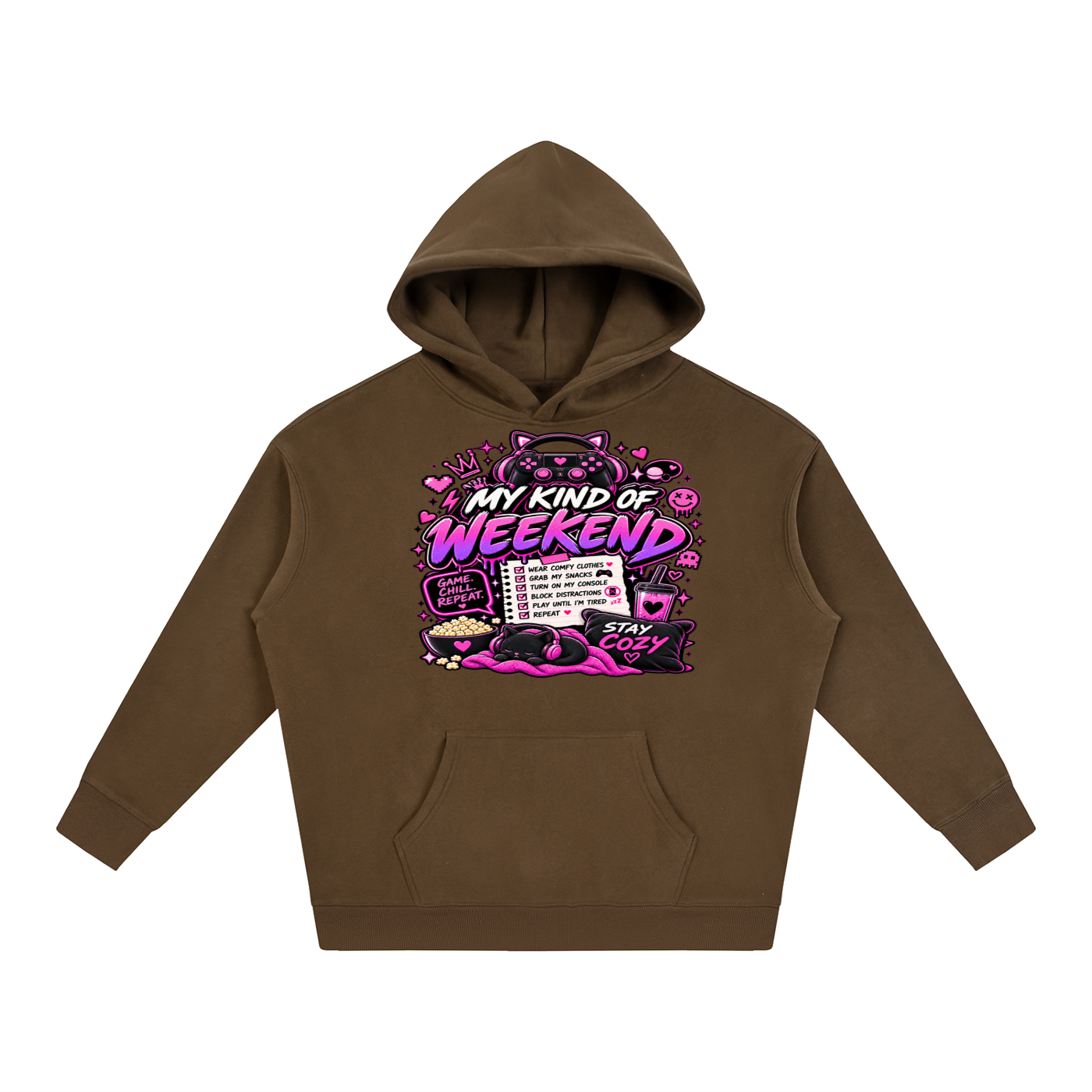 My Type of Wknd Cozy Oversized Hoodie