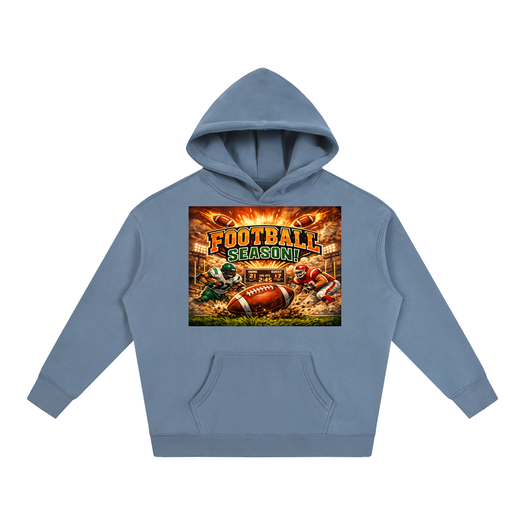 "Football" Oversize Fleeced Hoodie