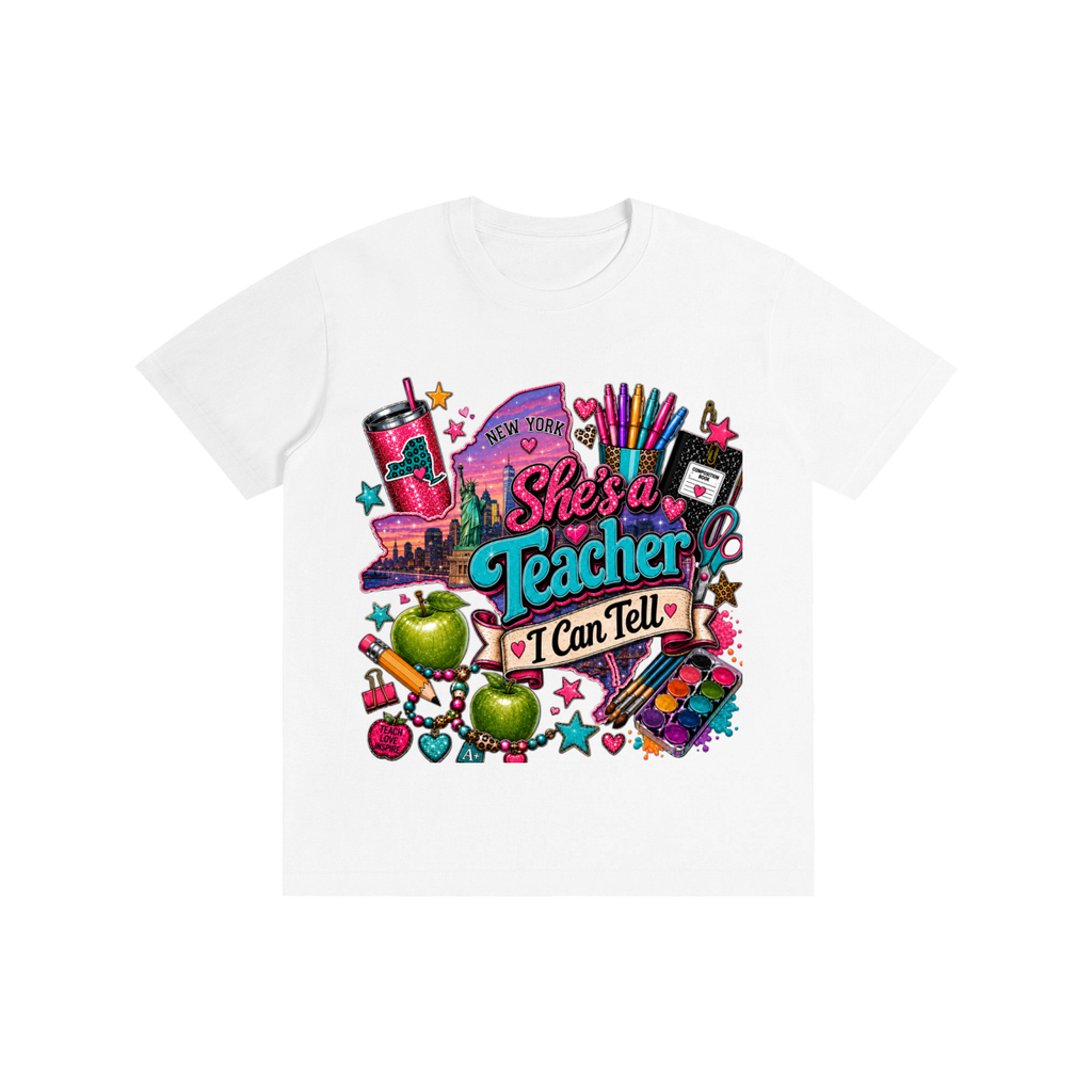 New York "She's a teacher" unisex t-shirt