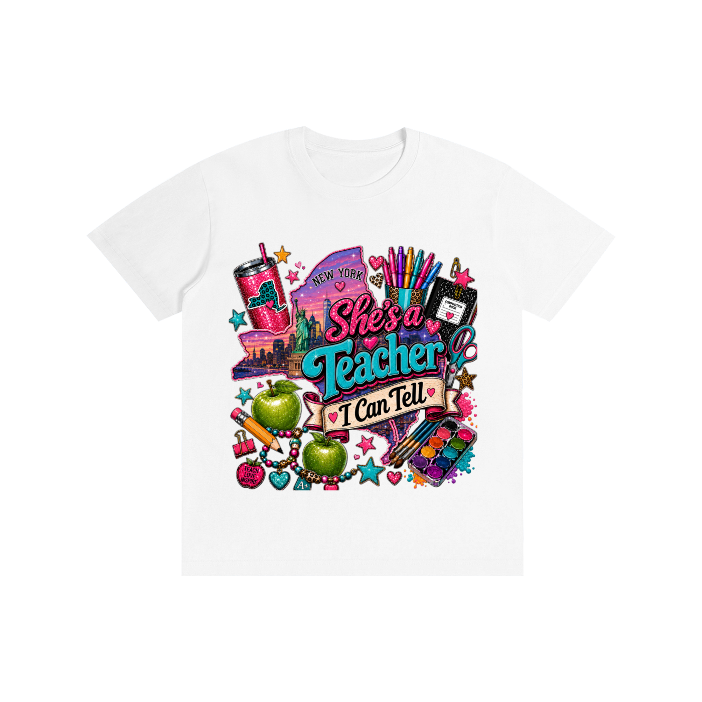 New York "She's a teacher" unisex t-shirt