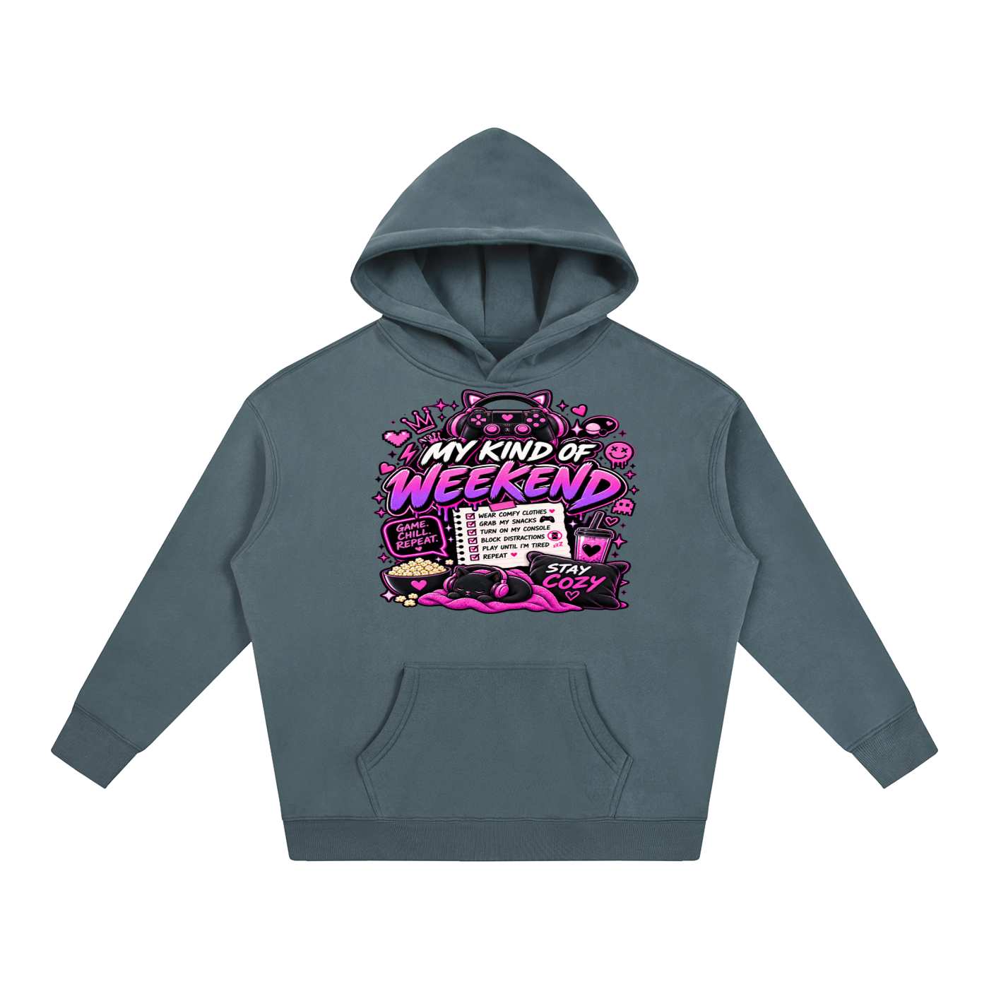 My Type of Wknd Cozy Oversized Hoodie