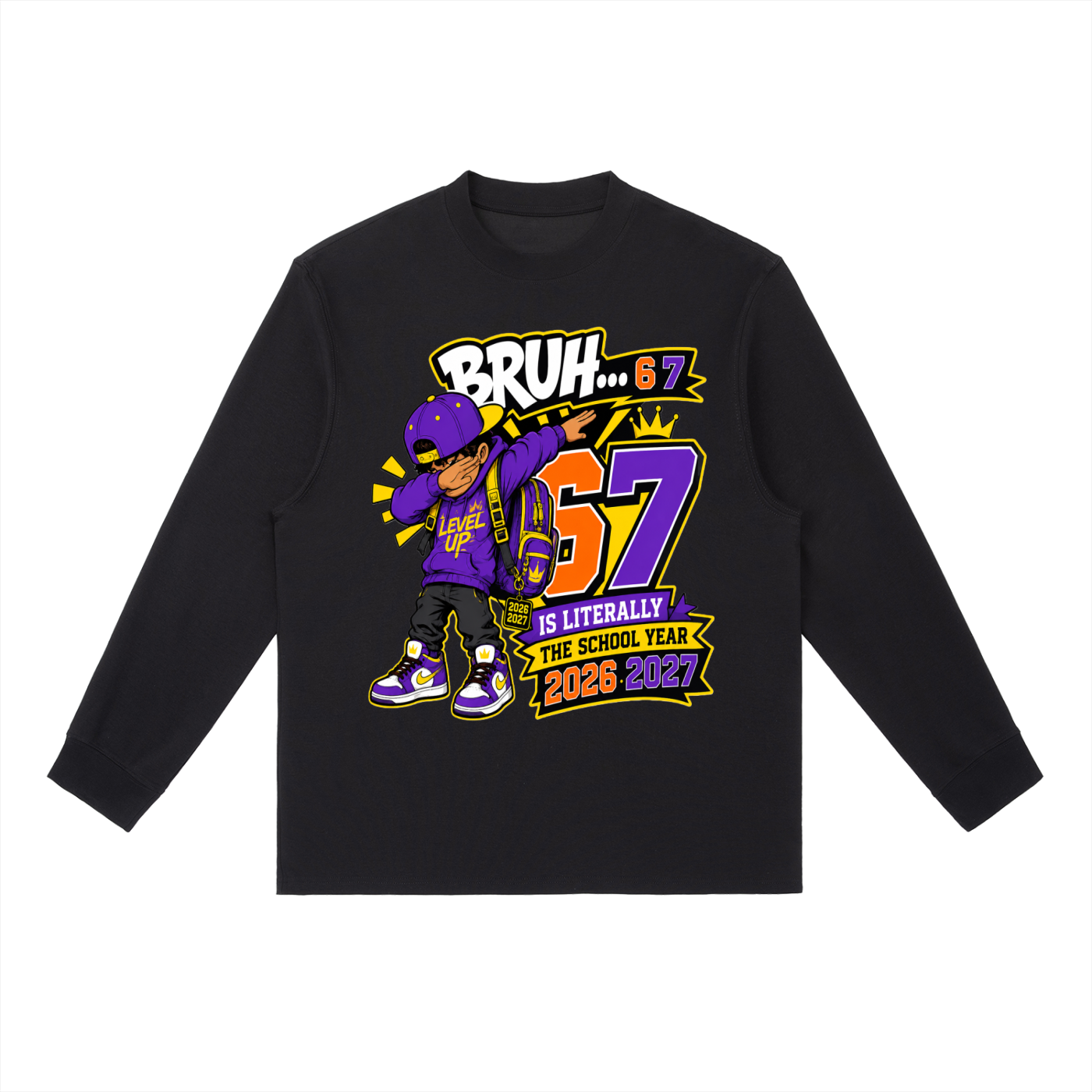 "Dab it" Crewneck Long-Sleeve T-Shirt