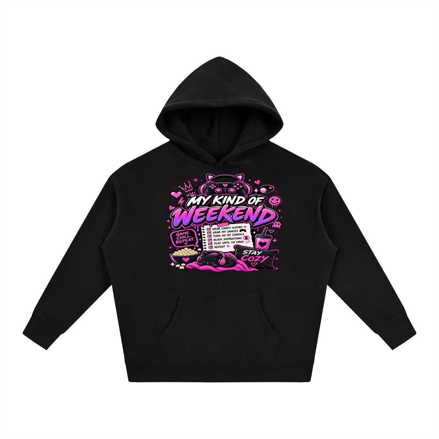 My Type of Wknd Cozy Oversized Hoodie