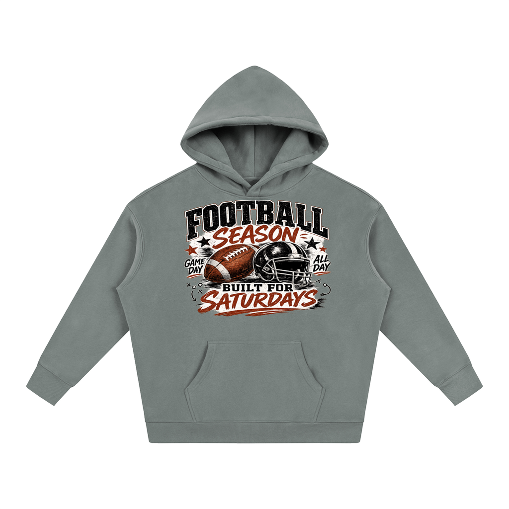 "Football " Oversize Fleeced Hoodie