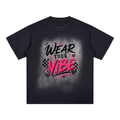 "Vibe Check" Square Patch Monkey Washed T-Shirt