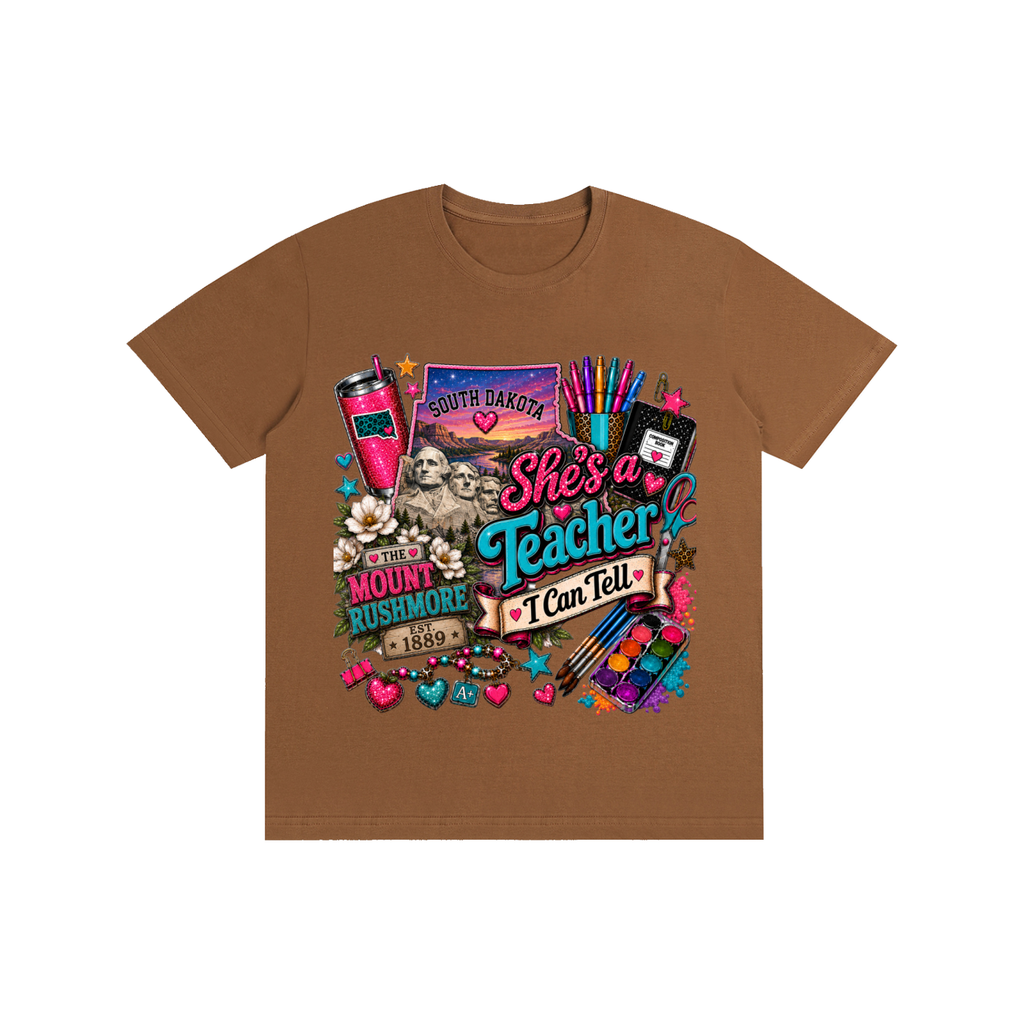 South Dakota "She's a teacher" unisex t-shirt