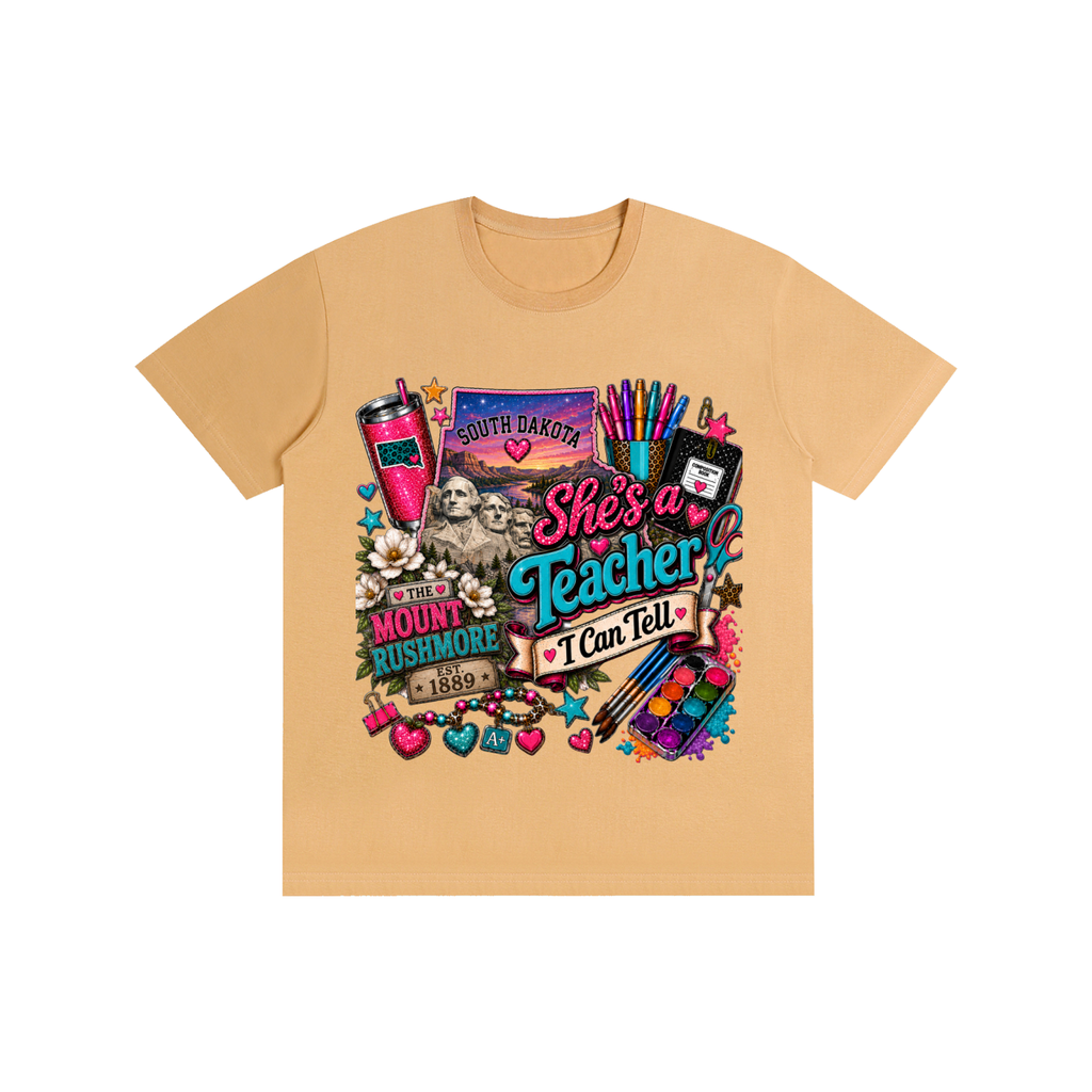 South Dakota "She's a teacher" unisex t-shirt