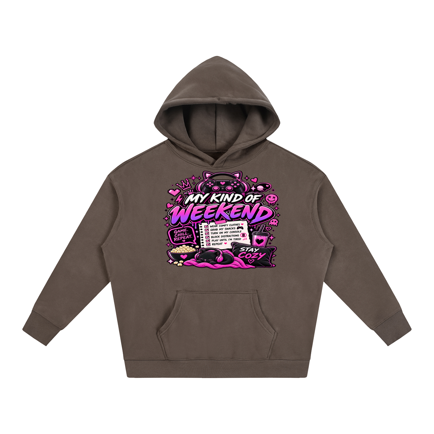 My Type of Wknd Cozy Oversized Hoodie
