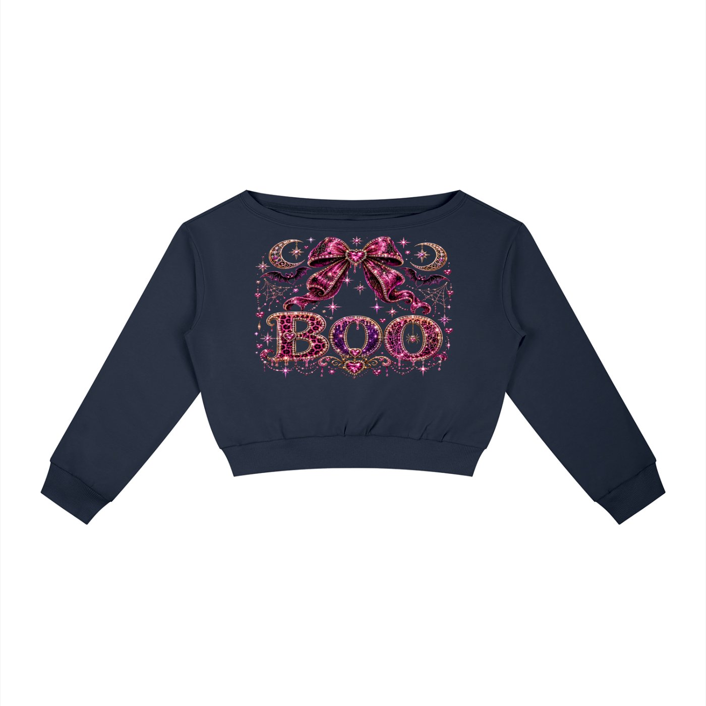 BOO Women's Off-Shoulder Sweatshirt