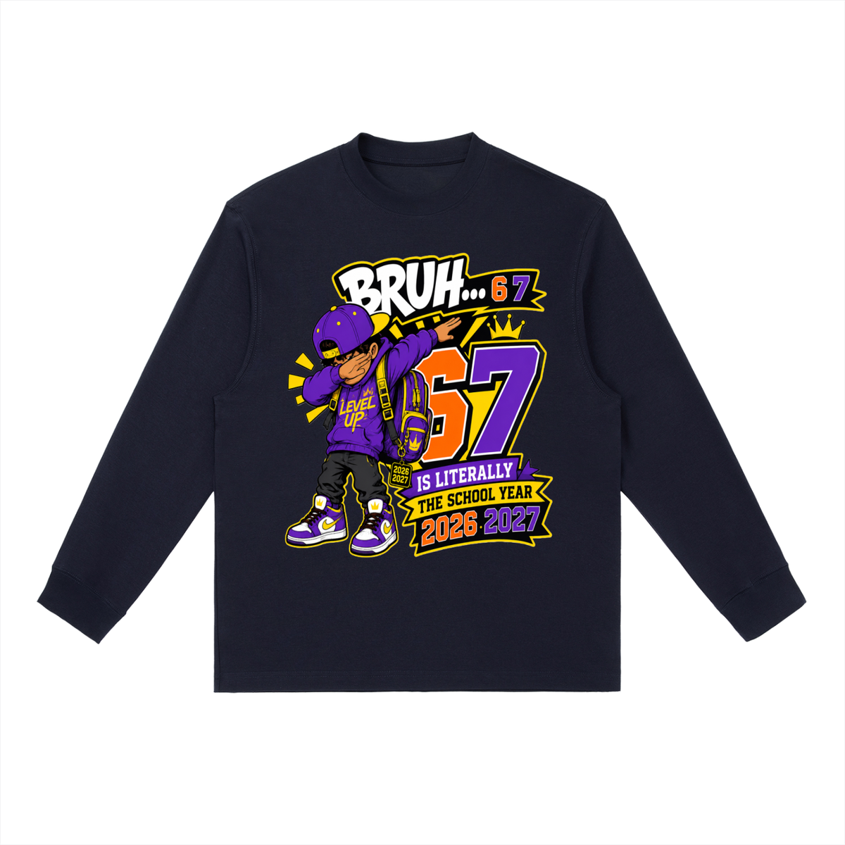 "Dab it" Crewneck Long-Sleeve T-Shirt