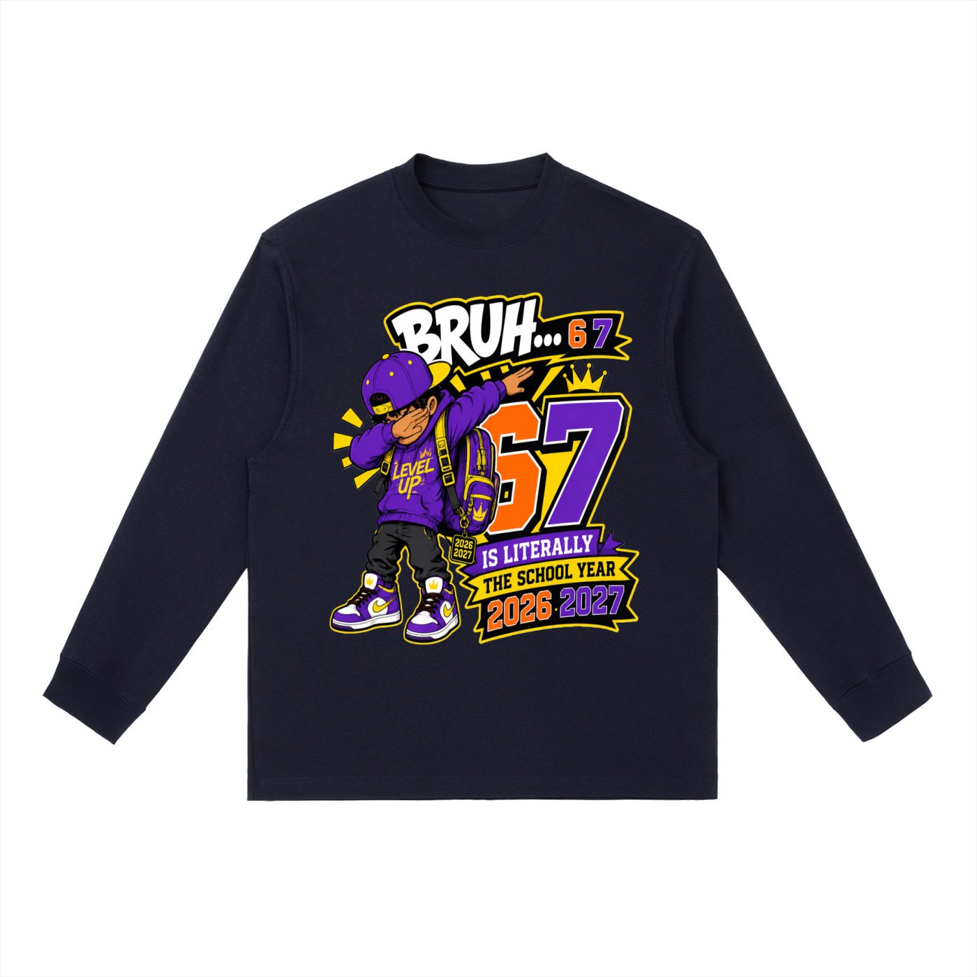 "Dab it" Crewneck Long-Sleeve T-Shirt
