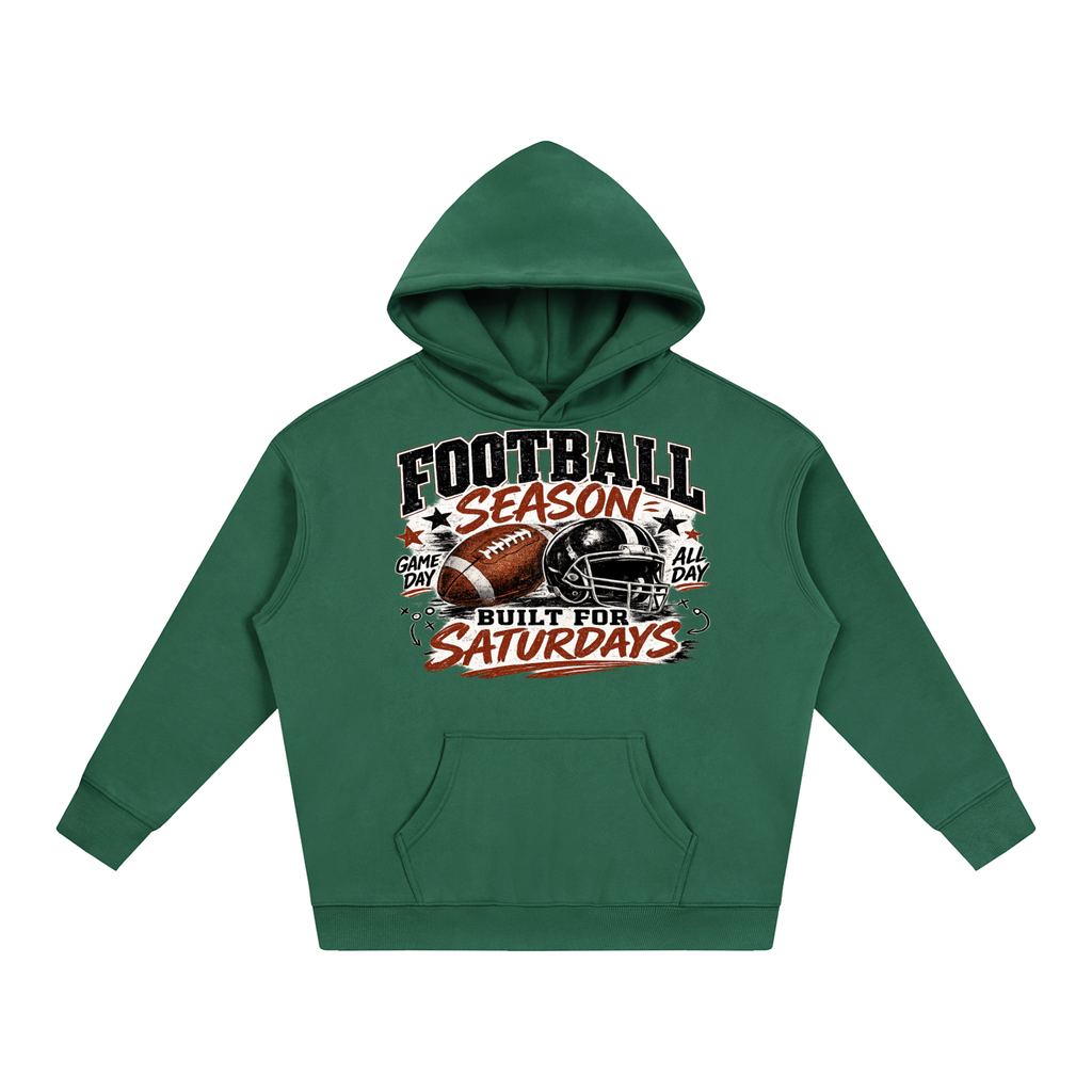 "Football " Oversize Fleeced Hoodie