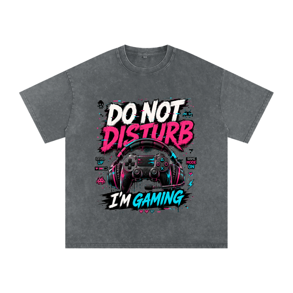 Gaming Vintage Snow-Wash Oversized Tee
