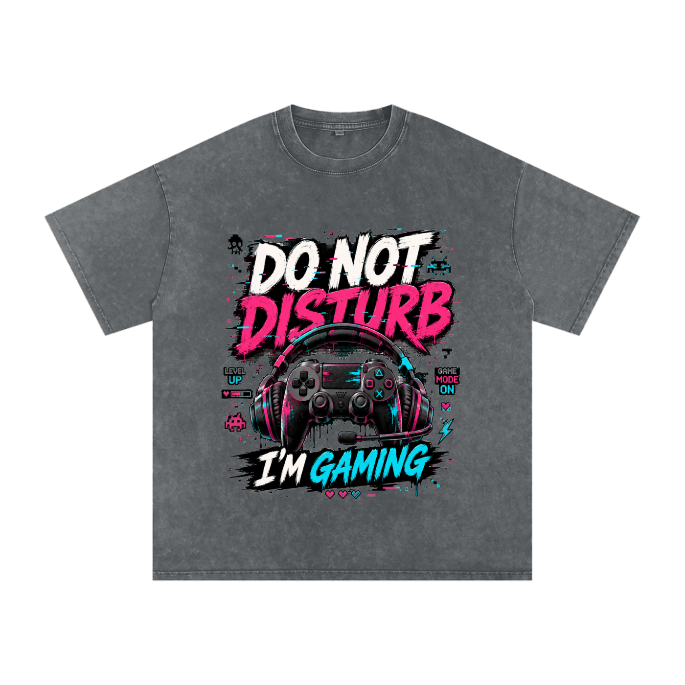 Gaming Vintage Snow-Wash Oversized Tee