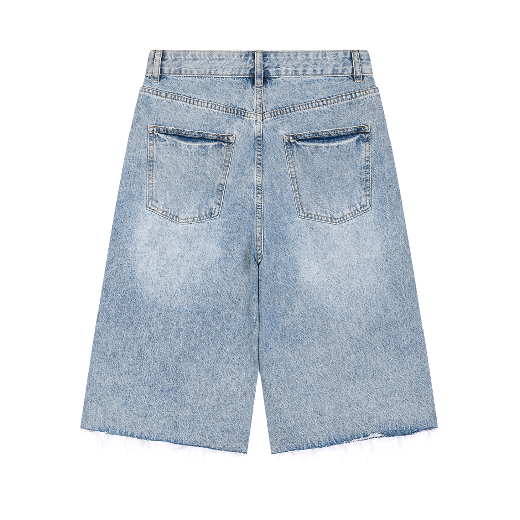 "Vibe Check" Men’s Vintage Wide Leg Denim Shorts